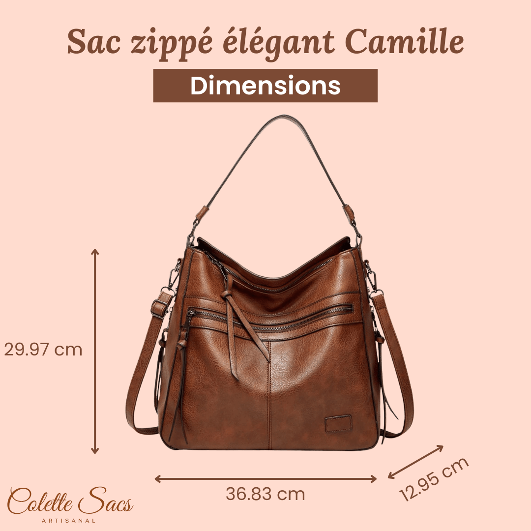 Camille | Sac Zippé Élégant | À Épaule