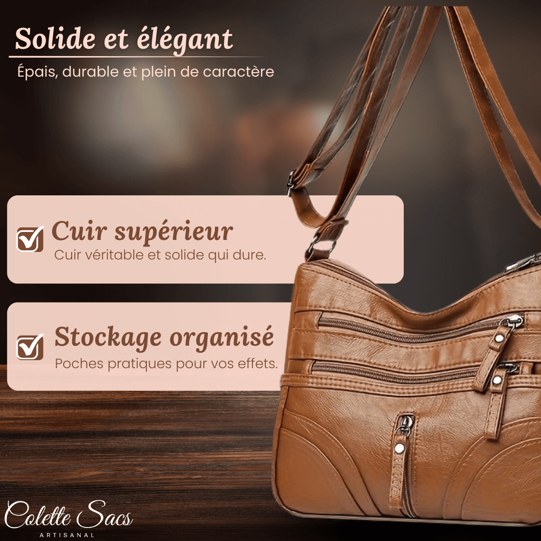 Chantal | Compagnon Zippé Élégant | Bandoulière