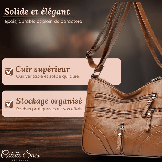 Chantal | Compagnon Zippé Élégant | Bandoulière